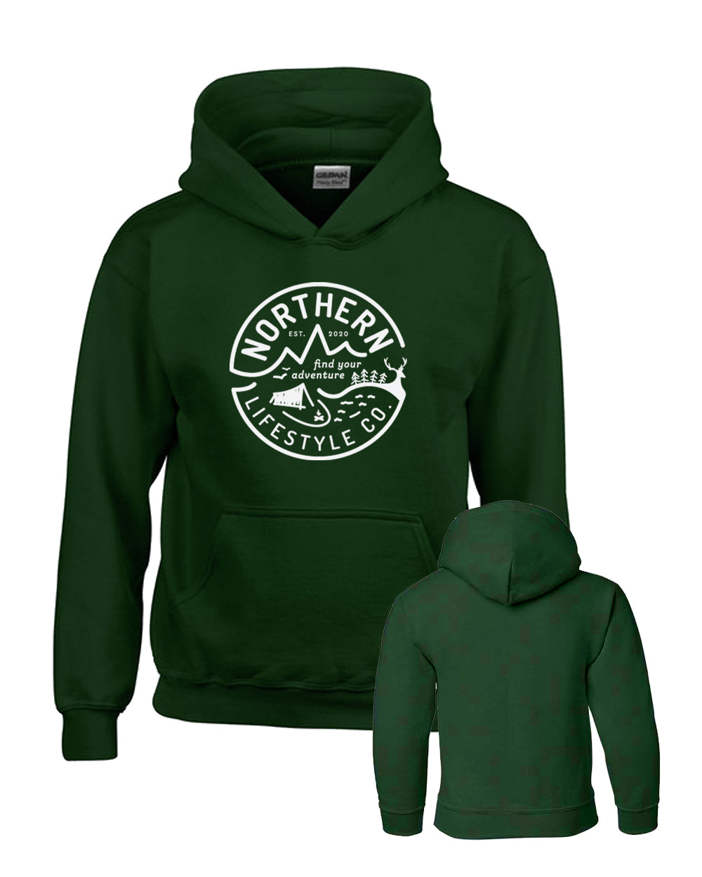 Youth Adventure Hoodie Evergreen