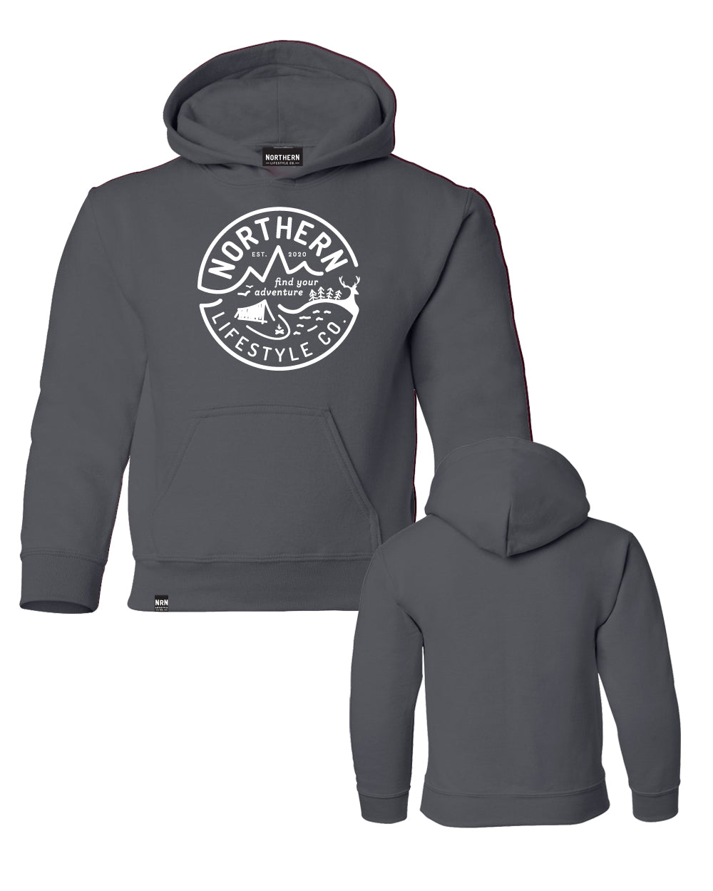 Youth Adventure Hoodie - Charcoal